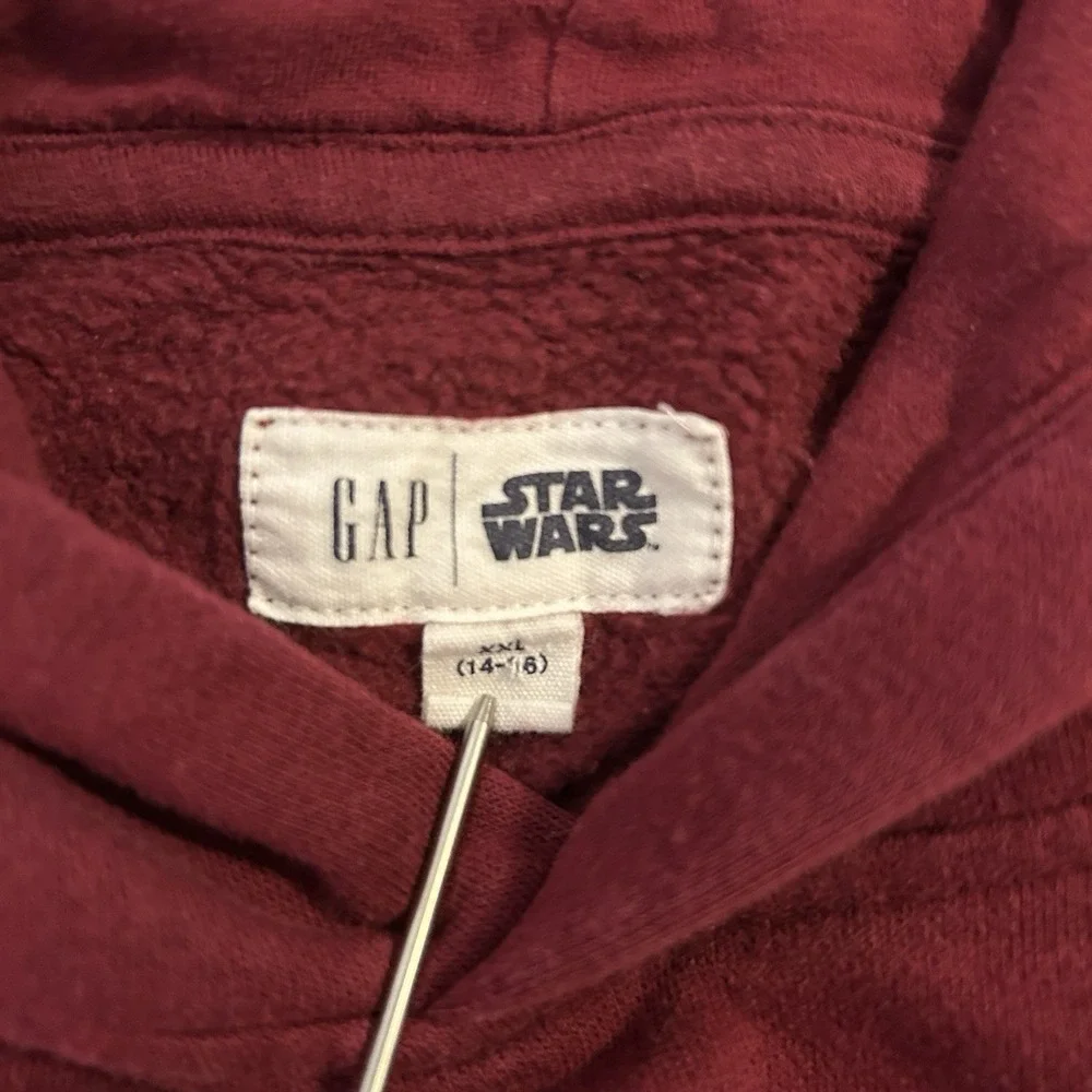 Gap Star Wars Chewie Hoodie Boys Size XXL‎ 14-16 Burgundy Chewbacca Pullover